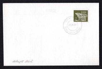 1976 Ireland  Cill am Mhullinn 31st May 1976 Presentation Order tying 7p Gerl definitive on plain cover