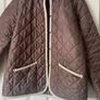 Vintage Lavenham Quilted Jacket - Light Brown + Cream Corduroy - Made In England - Size 16 Image 4