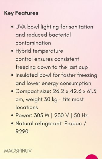 Frozen frappe machine
