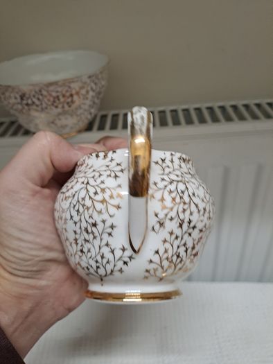 Crown Regent sugar bowl and creamer