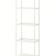 2 IKEA VITTSJO glass shelving units, 1 black 1 white
