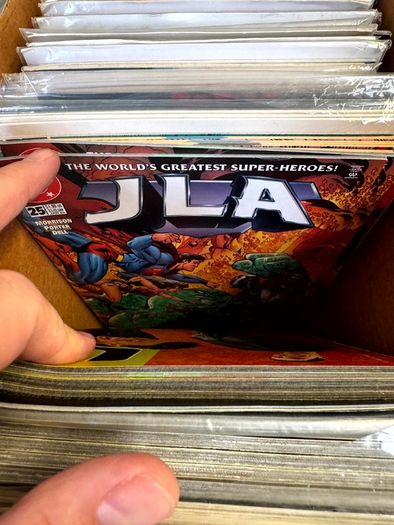 DC Long Comic Box w 250 comics for Sale