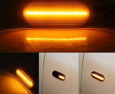 LED Side Marker Turn Signal Light Smoked Lens Sequential Blink Amber for VW