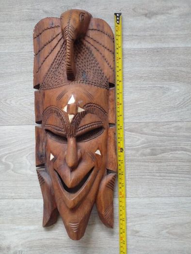 Vintage Rare Find  Hand Carved Wooden Elephant Mask.