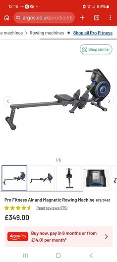 Rowing machine,  Pro Fitness