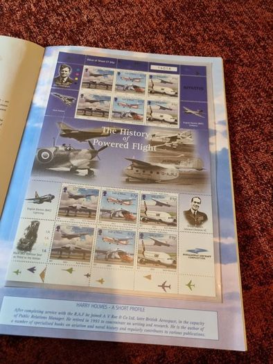 The History of Powered Flight stamp book
