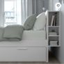 IKEA Brimnes Double Bed Frame with Headboard and Storage Image 3