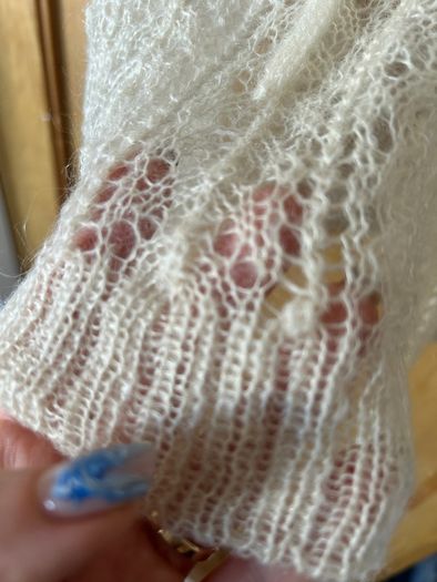 Crochet Mohair mini dress tunic size women 6-10 UK