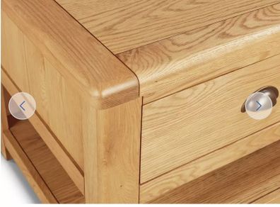 Oak coffee table 2 drawer