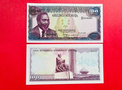 Kenya  100. Shillings  1978  Pick 18a. ( Uncirculated )