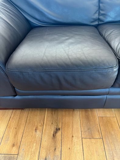 Leather Couch 3 seater 2 seater and footstool