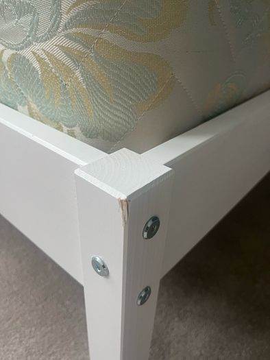White single bed frame
