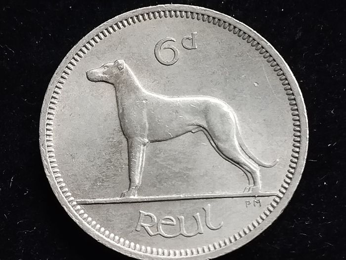 Ireland - 1964 - 6 Pence - Wolfhound - KM.13a - High Grade - [259]