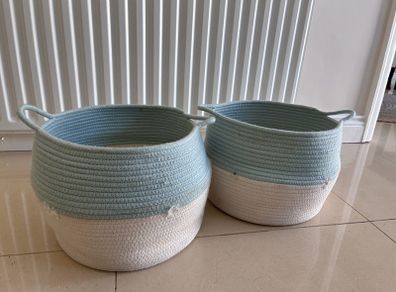 2 fabric storage baskets