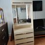 Vintage Dressing Cabinet  Vanity Unit with Triple Mirror & Built In Lights Image 3