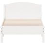 Bed Frame without Mattress White 75x190 cm Small Single Solid Wood Pine Image 6