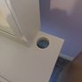 White desk / dressing table  / bedside lockers / mirrored cabinet. Image 6