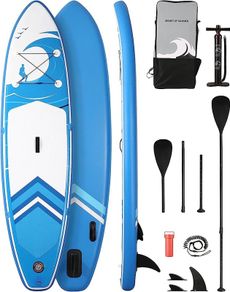 Paddle Board Stand Up Paddle Board SUP 6 inches Thick Board with ISUP Accessories & Carry Bag & Fast Pumping for Adults & Youth for Paddling Surfing Fishing Yoga (FREE SHIPPING)