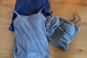 3 La redoute Cotton vest tops with built in bra size 10 UK