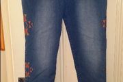 BNWT embroidered skinny jeans size UK18 EU46 Postage included
