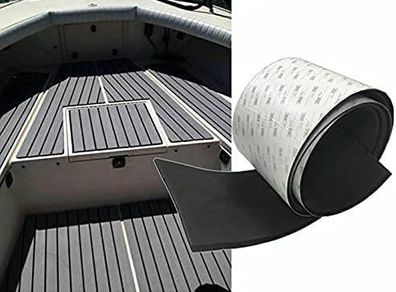 EVA Marine Foam Flooring Mat, Non-slip Faux Teak Decking Carpet for Yacht Boat Caravan RV Length 240cm