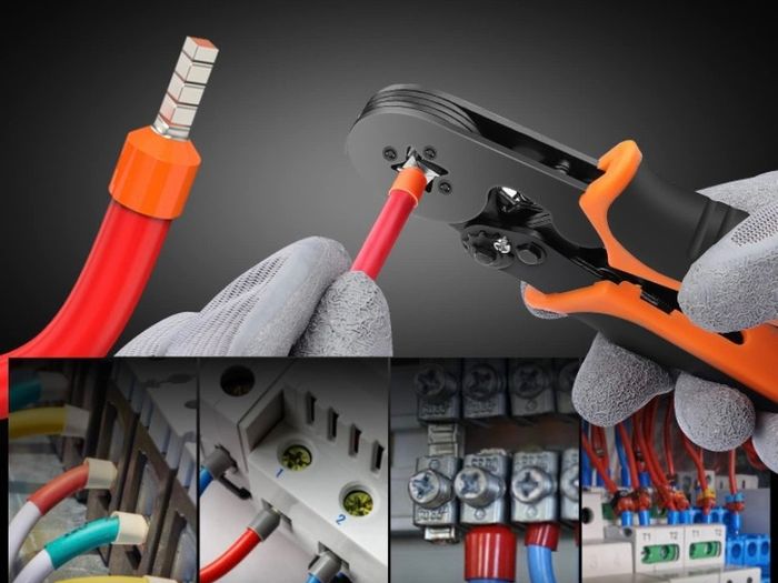 Crimping Tool Set,Crimper Plier Set,Ferrules Crimper Plier 0.5-10mm Squared (AWG 20-8),with 1350 Piece Insulated Bootlace Ferrules and Uninsulated Bootlace Ferrules