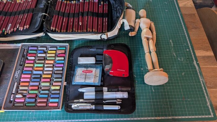 Used art supplies