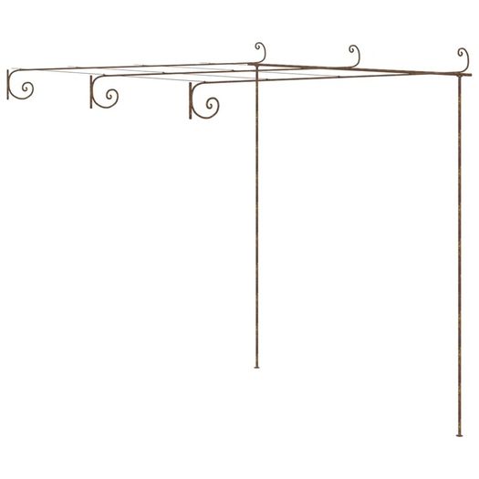 Garden Rose Arch Antique Brown 3x3x2.5 m Iron