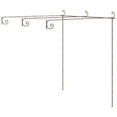 Garden Rose Arch Antique Brown 3x3x2.5 m Iron