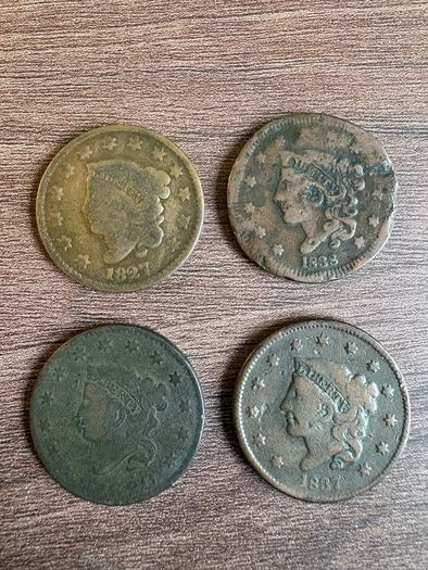 USA Large Cent 4 Coin Lot