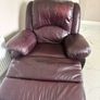 3 seater leather recliner & 1 armchair Image 4