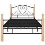 Bed Frame Black Metal 90x200 cm Image 6