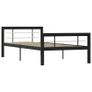 Bed Frame Black and White Metal 90x200 cm Image 5
