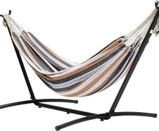 Basics Fabric Hammock With Stand, Multi Color, 117 cm x 300 cm x 100 cm