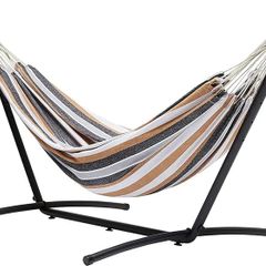 Basics Fabric Hammock With Stand, Multi Color, 117 cm x 300 cm x 100 cm