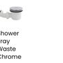 800 by 800 Quadrant shower Tray and Chrome waste Image 2