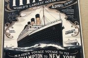 Titanic sign, made from wood