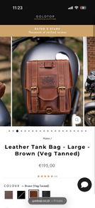 Goldtop Leather Tankbag