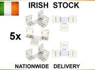 main image for ad 5050 5630 LED Strip Light Connectors T Shape Adapters 10mm 2pin NO Soldering