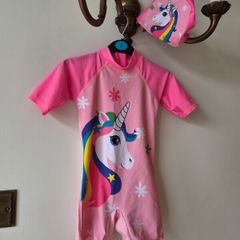 One piece girls unicorn swimsuit