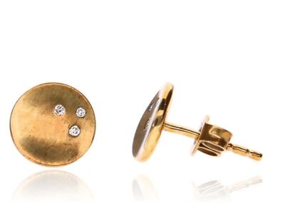 9ct gold diamond earrings