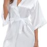 Self Belted Satin Bride Robe M Image 2