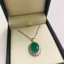 9ct Yellow Gold Agate Pendant & Chain Image 8