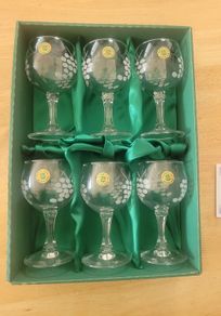 crystal glasses x 6