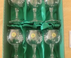 crystal glasses x 6