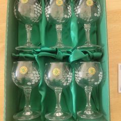 crystal glasses x 6