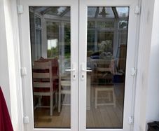 White PVC Double-Glazed French Doors & Frame | Left Hand Open | Castleknock