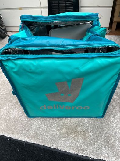 Deliveroo large bag and jacket