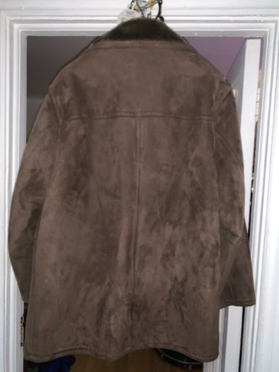 1970s Faux Shearling Car Coat / Ranch Coat