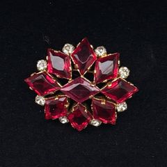 Vintage Ruby Red Brooch